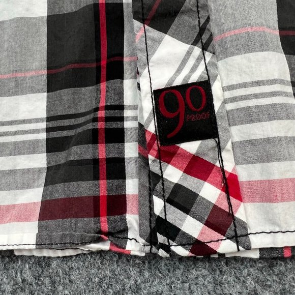 Panhandle Slim Shirt Adult Extra Large Red Black Pearl Snap Western Mens * - Picture 9 of 15